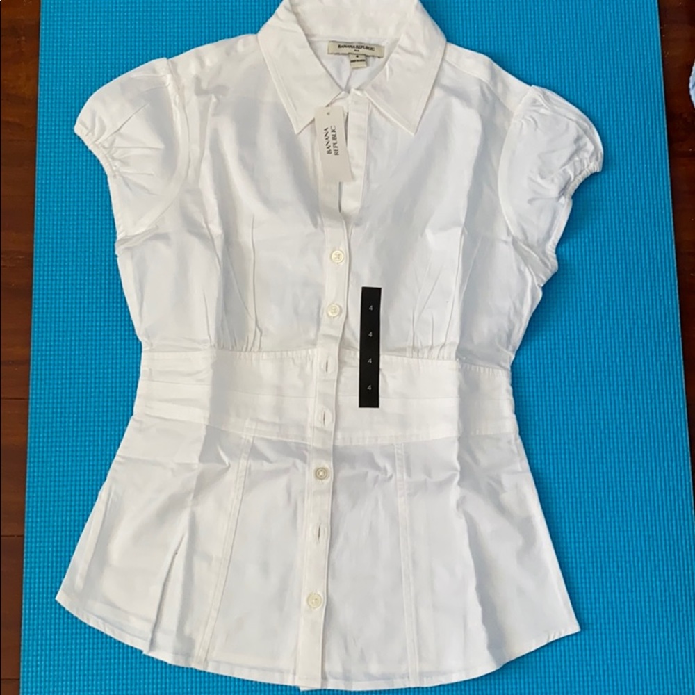 Banana Republic white shirt. Size 4